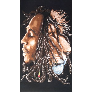 Tenture Bob Marley le lion