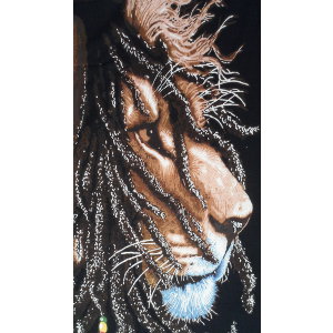 Tenture Bob Marley le lion