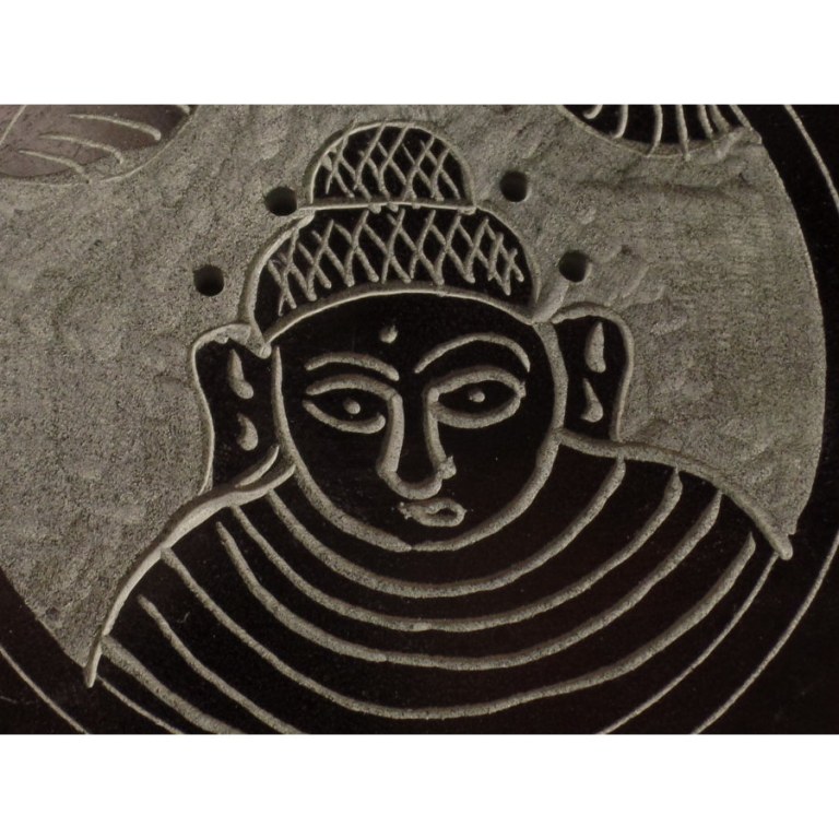 Porte encens noir/gris Bouddha