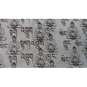 Besace Bouddha sanskrit gris
