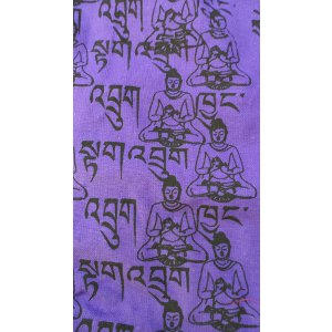 Besace Bouddha sanskrit violet