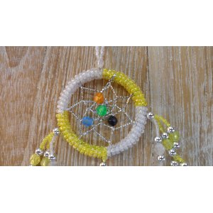 Dreamcatcher  bicolore zia jaune et blanc