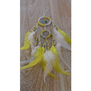 Dreamcatcher  bicolore zia jaune et blanc