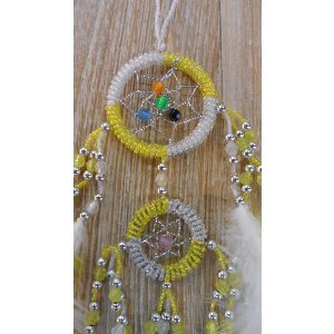 Dreamcatcher  bicolore zia jaune et blanc