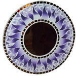 Miroir mosaïque mauve