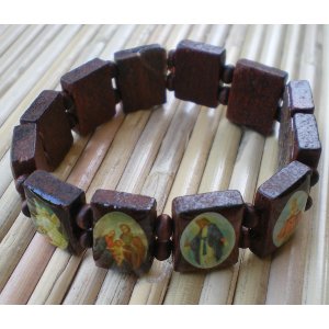 Bracelet religieux marron