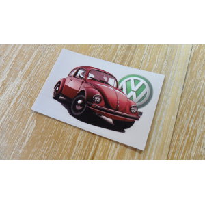 Aimant coccinelle Volkswagen rouge