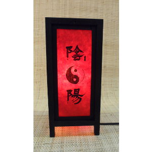 Lampe rouge yin yang