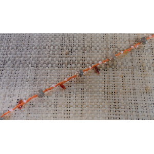 Bracelet de cheville orange coquillages