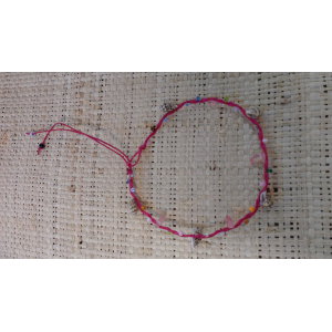 Bracelet de cheville fuschia sea shell