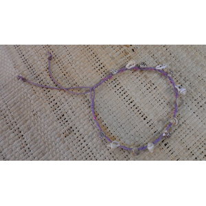 Bracelet de cheville parme sea shell