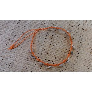 Bracelet de cheville orange sea shell