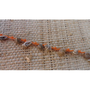 Bracelet de cheville orange sea shell