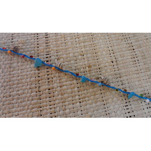 Bracelet de cheville bleu sea shell