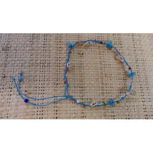 Bracelet de cheville bleu sea shell