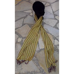 Foulard rayé jaune