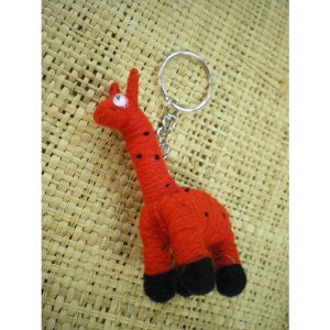 Porte clés Gigi la girafe rouge