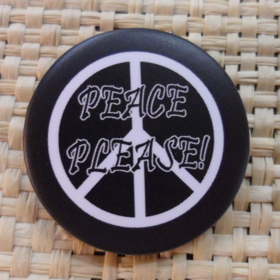 Badge peace please noir