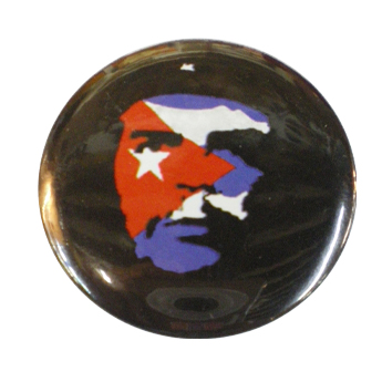 Badge Che Guevara Visage drapeau Cubain