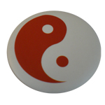 Badge Yin Yang Rouge et blanc
