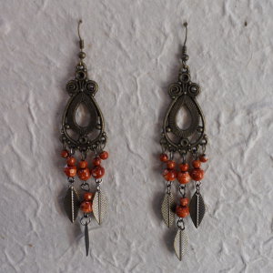 Boucles d'oreilles Lahu flamme