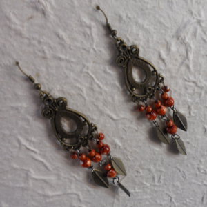 Boucles d'oreilles Lahu flamme