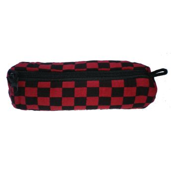 Trousse carreaux rouge