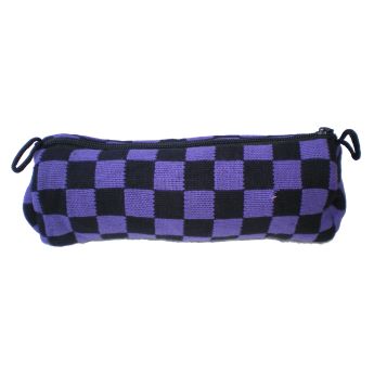 Trousse carreaux violet