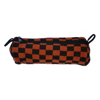 Trousse carreaux orange