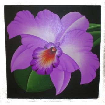 Tableau orchidée violette