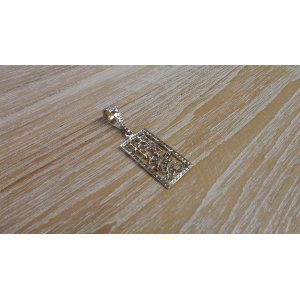 Pendentif en argent calligraphie chinoise