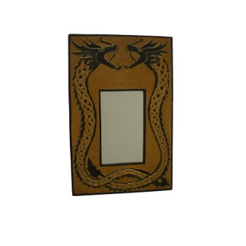 Miroir dragons dorés