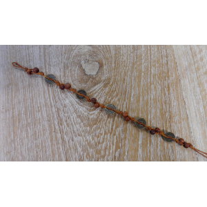 Bracelet marron foncé sapèques 