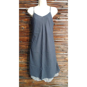 Robe longue d'été bleu gris