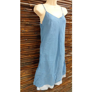 Robe longue d'été bleue