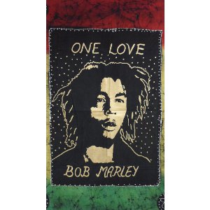 Tenture batik Bob Marley one love