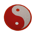Patch Yin Yang rouge et blanc