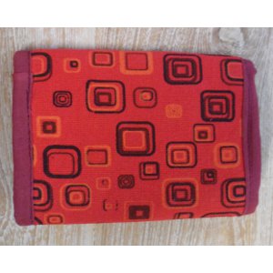 Portefeuille seventies rouge