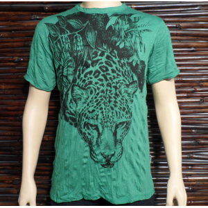 Tee shirt vert panthère