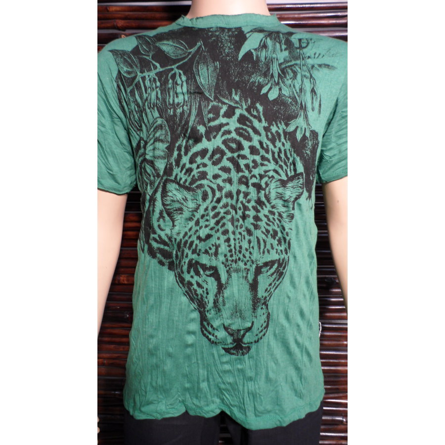 Tee shirt vert panthère