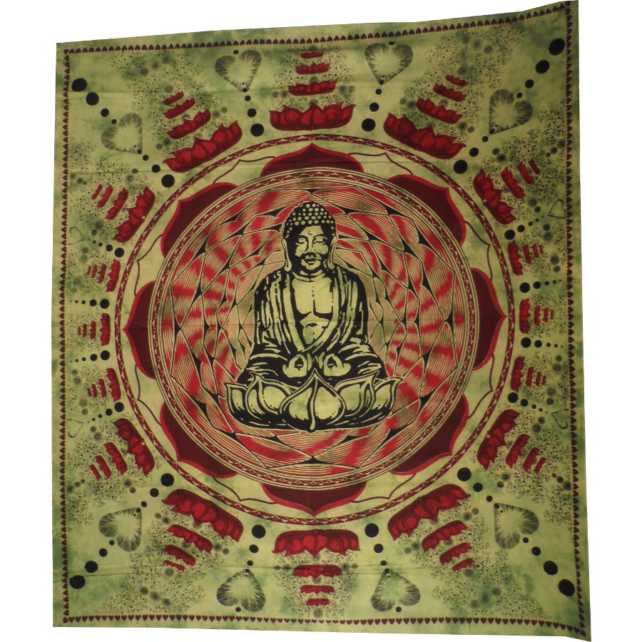 Maxi tenture pistache Bouddha lotus