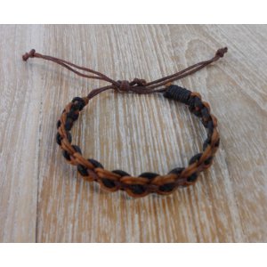 Bracelet  fantaisie Avi marron et noir