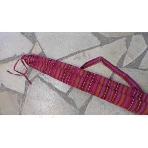 Housse 150 didgeridoo rayée framboise