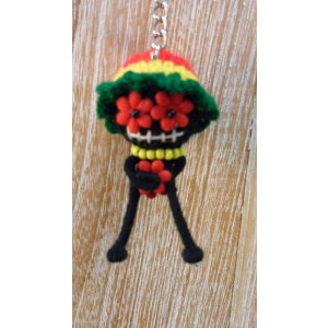 Porte clés rasta power flower