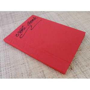 Carnet papier naturel rouge