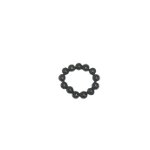 Bracelet grosses perles bois noir