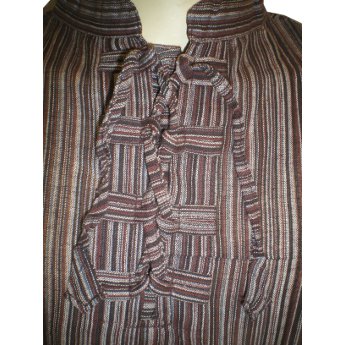 Chemise lacet marron