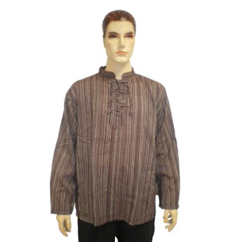 Chemise lacet marron