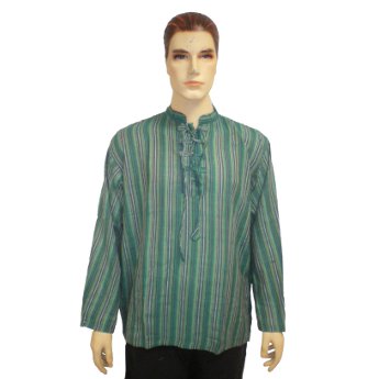 Chemise lacet vert pomme