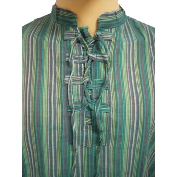 Chemise lacet vert pomme
